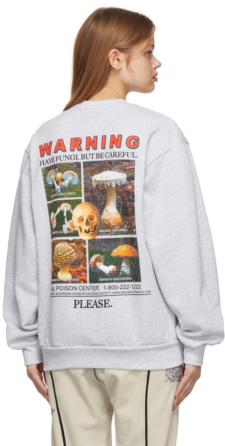 Online Ceramics Grey Mushroom House Of Death Sweatshirt Online 