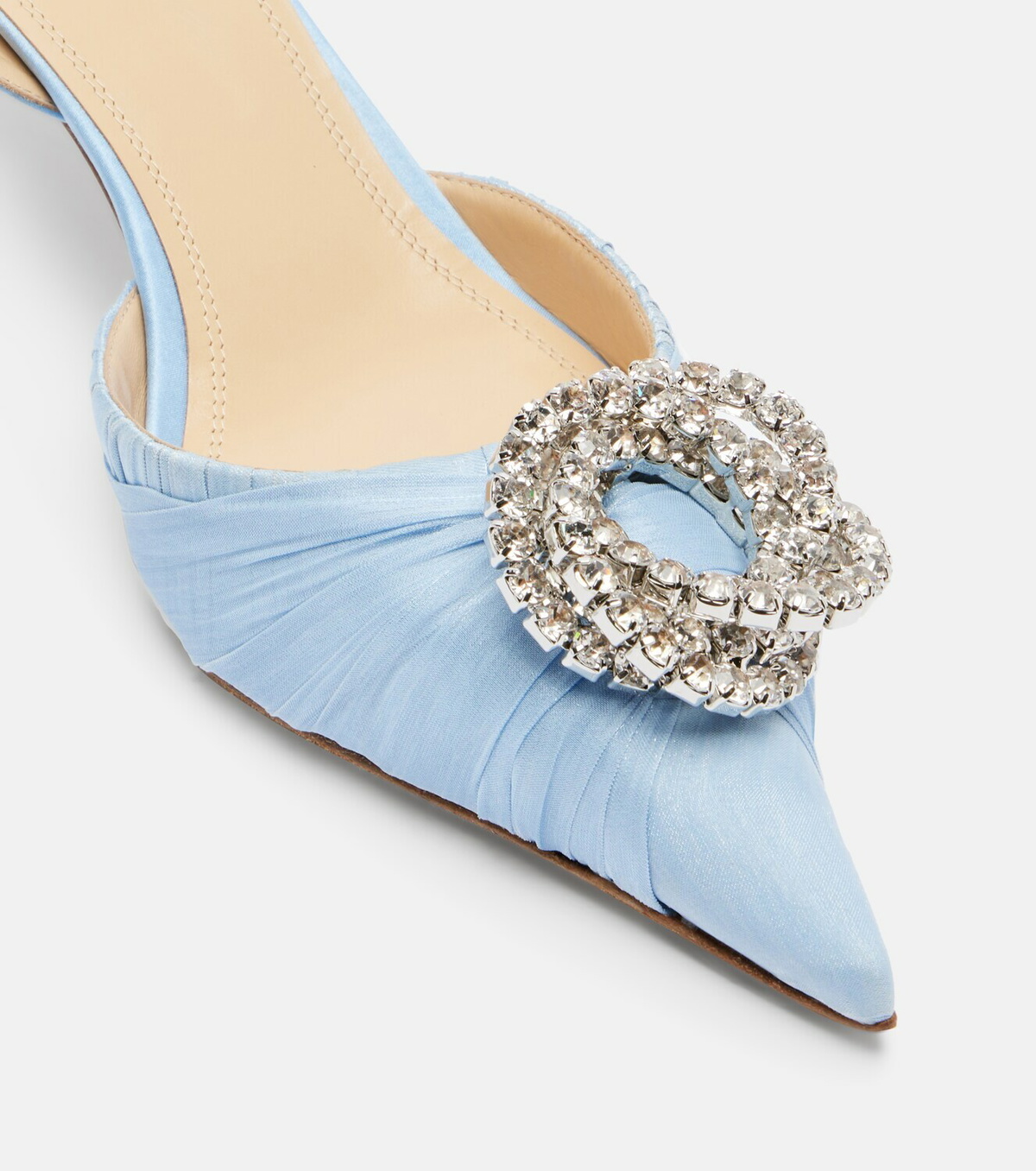 Mach & Mach Galaxy embellished satin slingback pumps