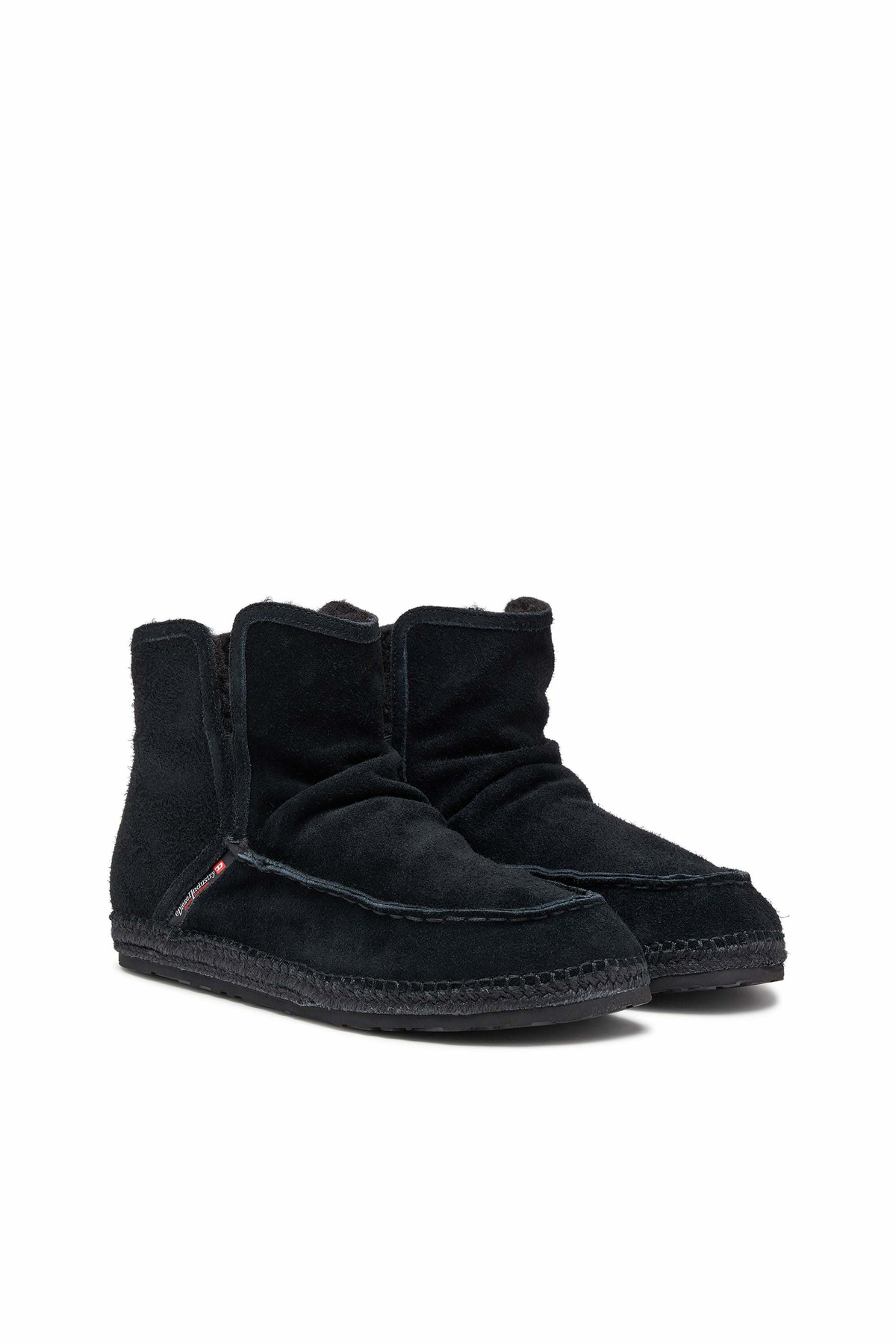 Diesel D-Lukas - Leather ankle boots with internal lining - Boots Mens in Black