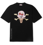 Palm Angels - ICECREAM Printed Cotton-Jersey T-Shirt - Black