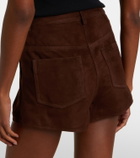 Nour Hammour Leontine suede shorts