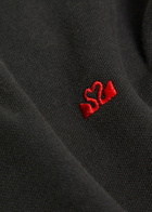 Spence Logo-embroidered Piqué Cotton Racquet T-shirt Black