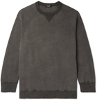 UNDERCOVER - Distressed Loopback Cotton-Jersey Sweatshirt - Gray