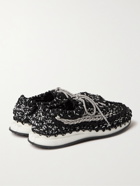 VALENTINO - Valentino Garavani Macramé Knitted Sneakers - Black - EU 44