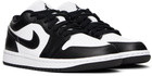 Nike Jordan White &. Black Air Jordan 1 Low Sneakers