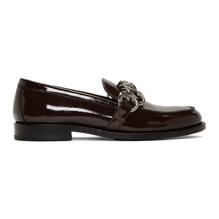 Photo: HOPE Brown Patent Patty Chain Loafers