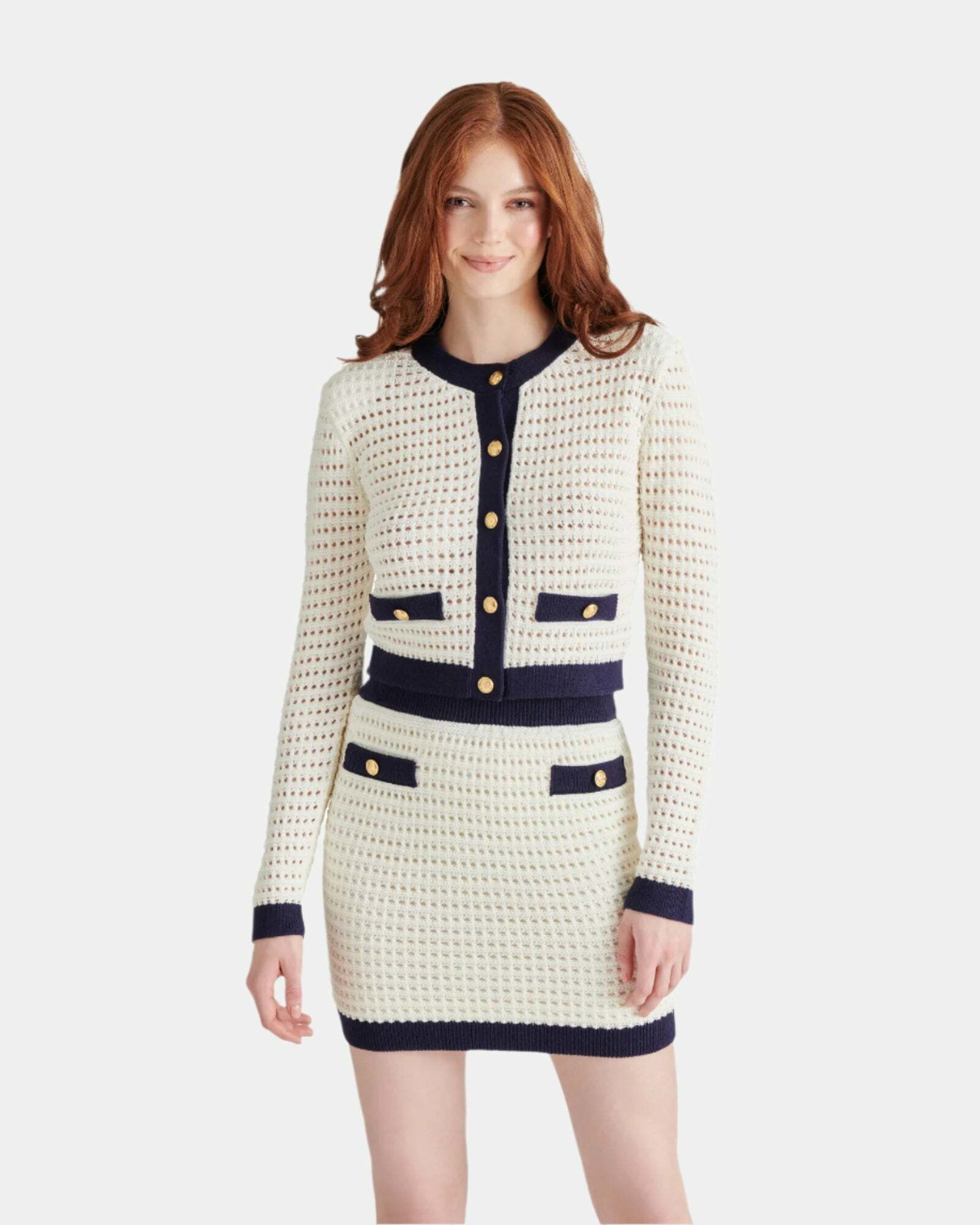 Steve Madden Cassette Cardigan in White