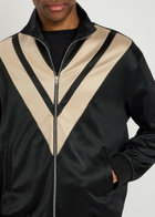 Valentino Garavani Panelled Jersey Track Jacket Black And White