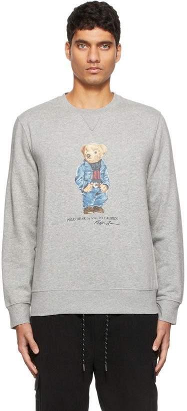 Photo: Polo Ralph Lauren Grey Polo Bear Fleece Sweatshirt