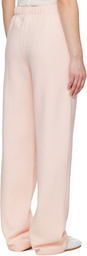 SKIMS Pink Cotton Fleece Classic Straight Leg Sweatpants