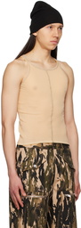 Dion Lee Beige Semi-Sheer Tank Top