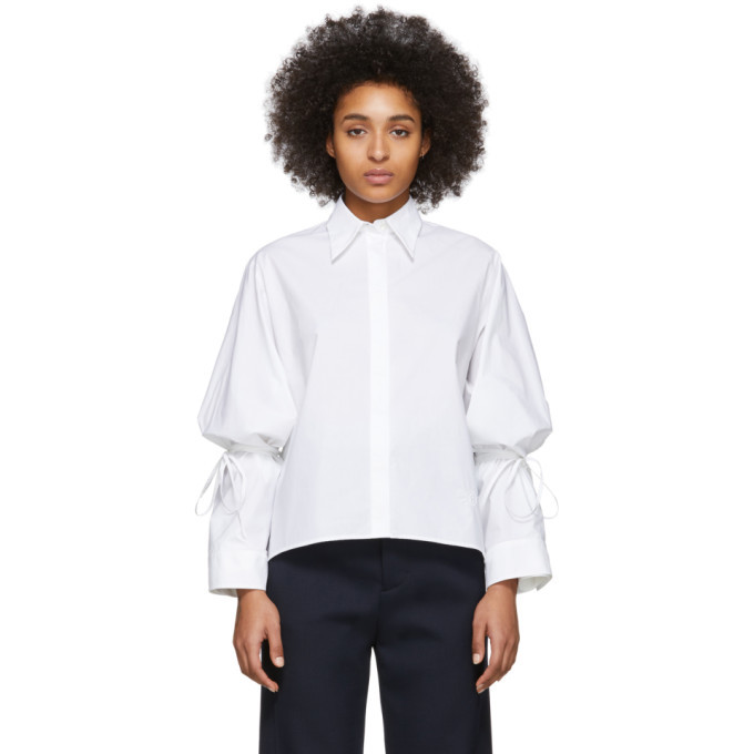 MM6 Maison Margiela White String Shirt MM6 Maison Margiela