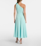 Roland Mouret Floral-appliqué one-shoulder cocktail dress