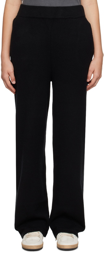 Photo: Golden Goose Black Wide-Leg Lounge Pants