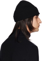 Moncler Grenoble Black Embroidered Beanie