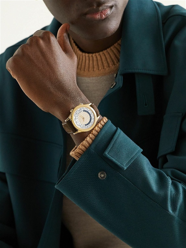 Photo: Andersen Geneve - Tempus Terrae Limited Edition Automatic 39mm 18-Karat Gold and Suede Watch