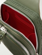 Christian Louboutin - Logo-Debossed Mesh-Trimmed Leather Sling Backpack