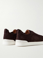 Zegna - Triple Stitch Suede Sneakers - Red