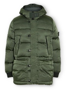 Stone Island - Logo-Appliquéd Quilted Coated-Shell Down Parka - Green