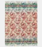 The House of Lyria Zacinto fringed linen jacquard blanket