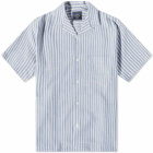 Portuguese Flannel Men's Jacquard Chambray Vacation Shirt in Blue/White