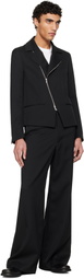 FUMITO GANRYU Black Reverse Trousers