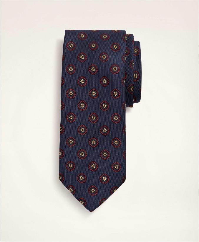 Photo: Brooks Brothers Men's Silk Medallion Tie | Navy