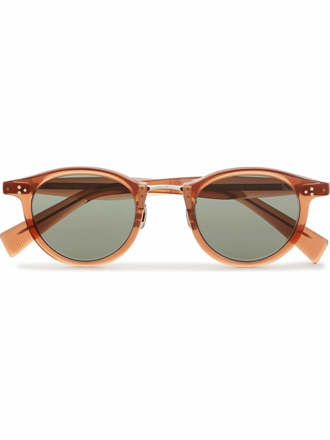 Photo: Eyevan 7285 - Round-Frame Acetate and Silver-Tone Sunglasses
