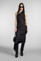 Courrèges Dress Woman In Black Silk