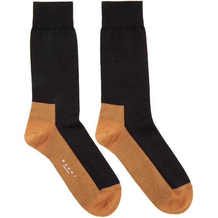 Photo: Marni Black and Orange Merino Socks