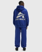 Avirex STACKED LOGO HOODIE Blue Mens Zipper