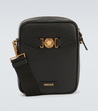 Versace - Medusa embellished leather crossbody bag