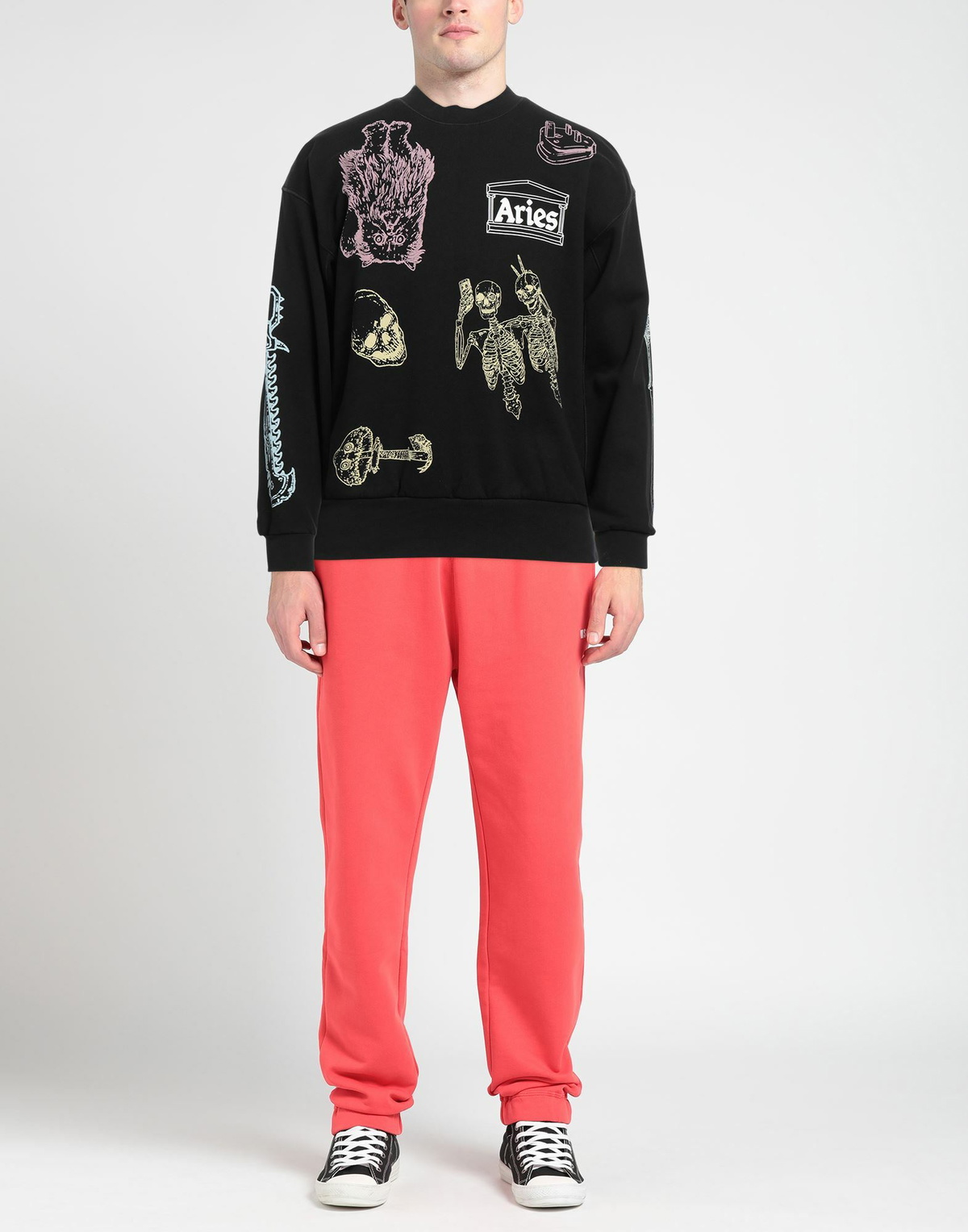 Aries Mens Sweatshirt in Black