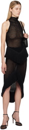 ALAÏA Black Fringes Tank Top