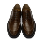 Dries Van Noten Brown Croc Derbys