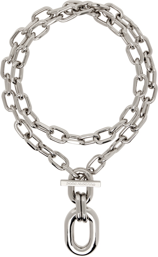 Photo: Rabanne Silver Double XL Link Pendant Necklace