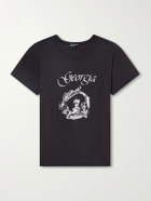 Enfants Riches Déprimés - Jeremy Distressed Printed Cotton-Jersey T-Shirt - Black