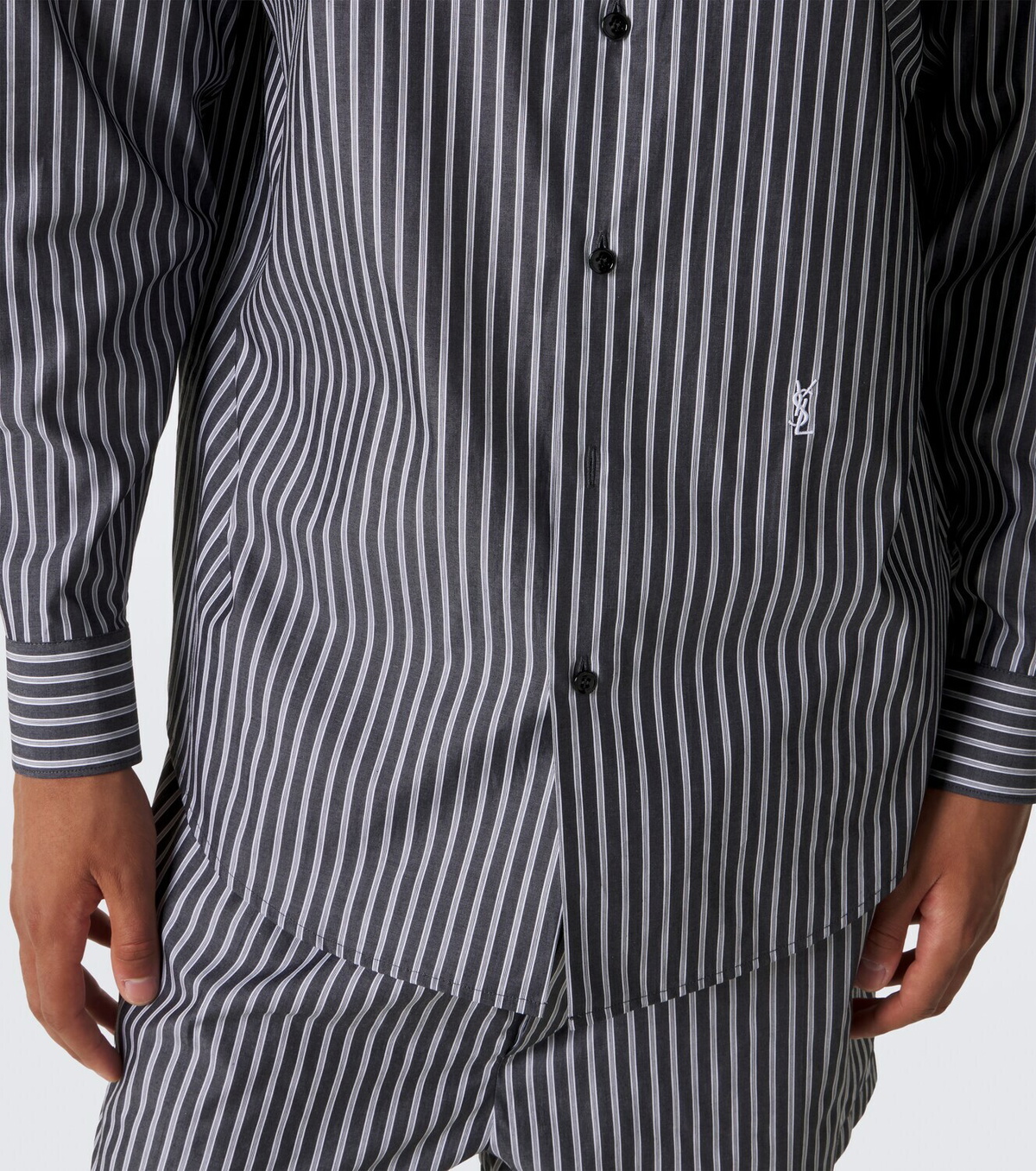 Saint Laurent Striped cotton poplin shirt