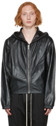 Rick Owens Black Sealed Leather Jacket