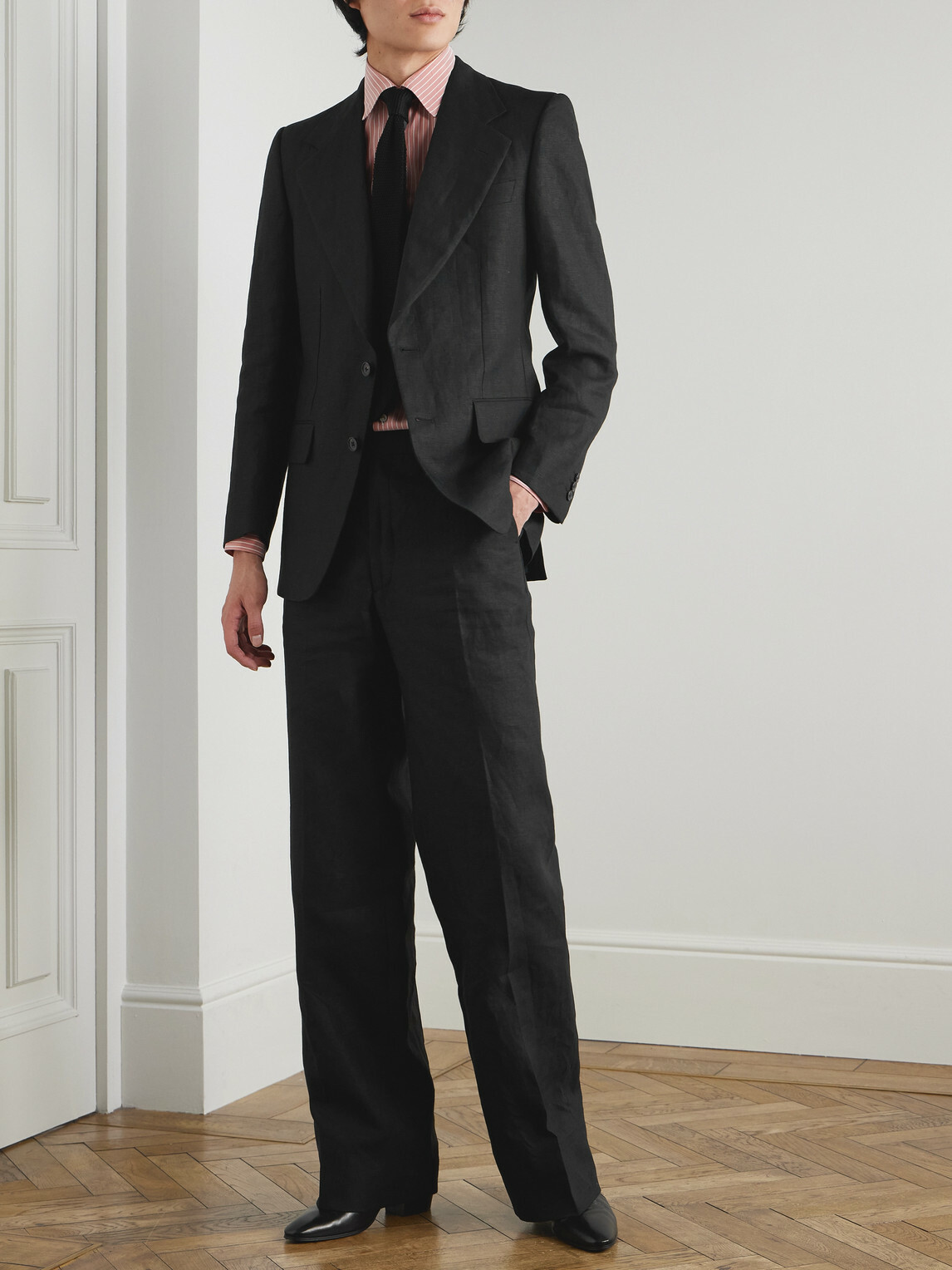 Husbands - Linen Suit Jacket - Black