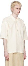 Jil Sander White Zip Shirt