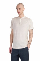 120% Lino T-shirt In Beige Linen