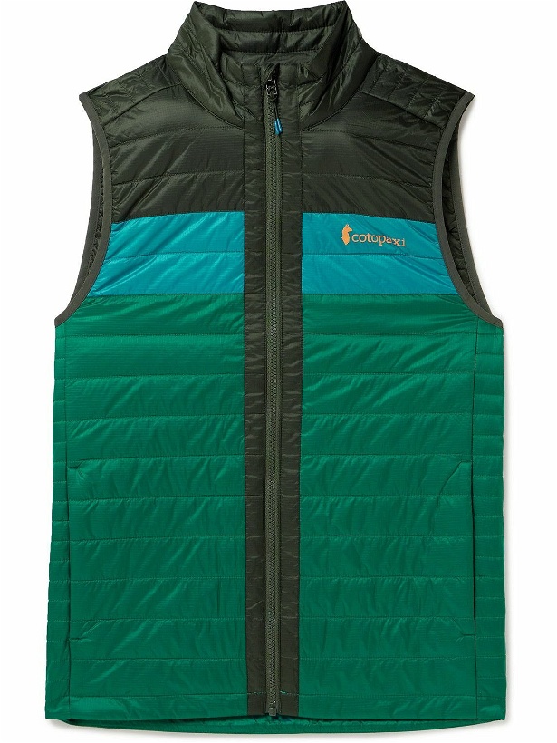 Photo: Cotopaxi - Capa Quilted Padded Recycled-Ripstop PrimaLoft® Gilet - Green