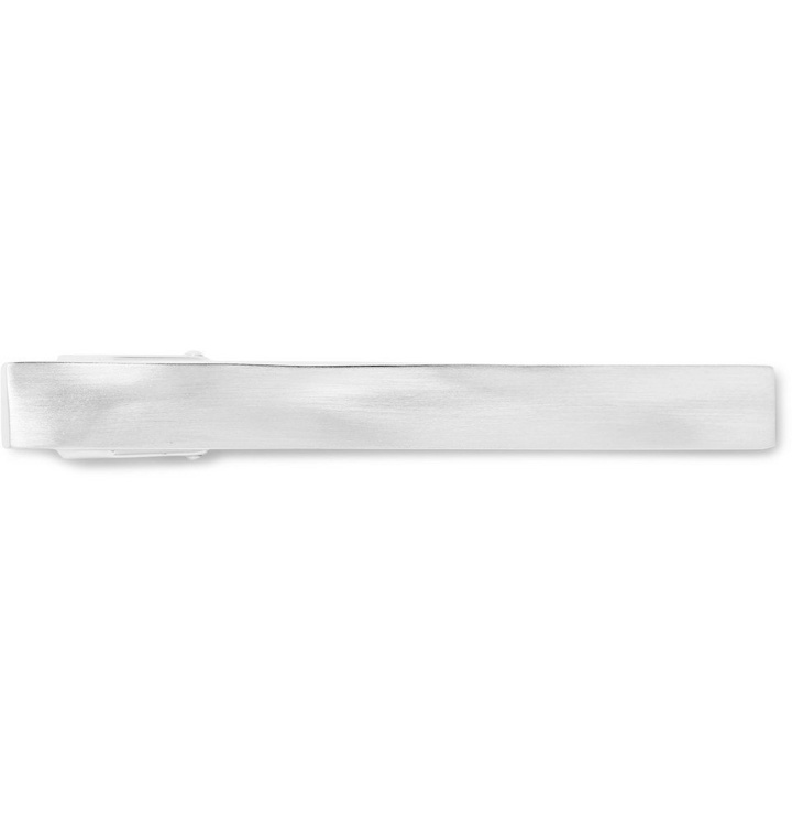 Photo: Lanvin - Brushed Rhodium-Plated Tie Clip - Silver