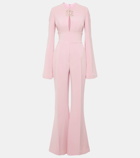 Elie Saab Embellished flared cady jumpsuit