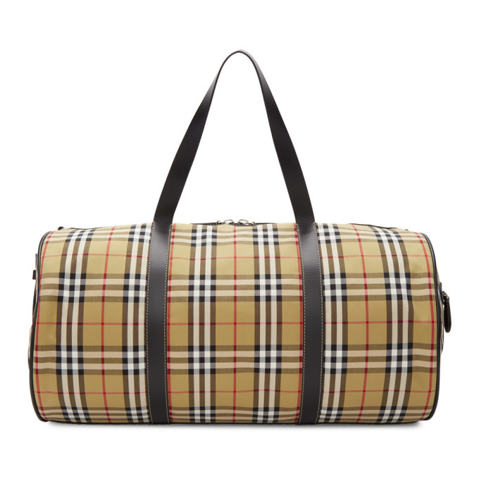 Burberry Beige Large Kennedy Duffle Bag Burberry