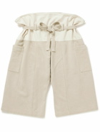 Merely Made - Thai Massage Cotton and Linen-Blend Gabardine Drawstring Shorts