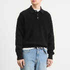 Ronning Men's Long Sleeve Knit Polo in Black