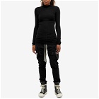 Rick Owens Women's Ribbed Lupetto Top in Black