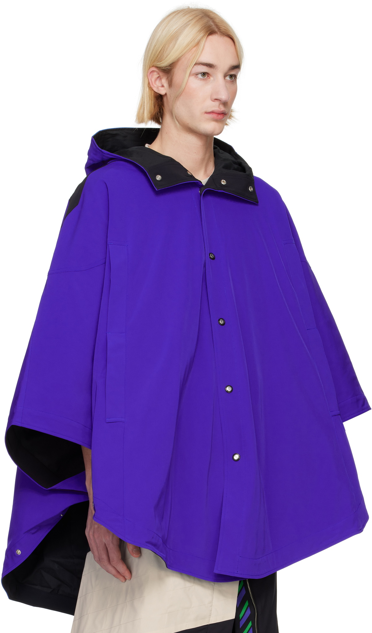 ジャケット・アウター ASICS Kiko Kostadinov HEVEANOID CAPE Asics Blue Kiko Kostadinov Edition Heveanoid Cape Reversible
